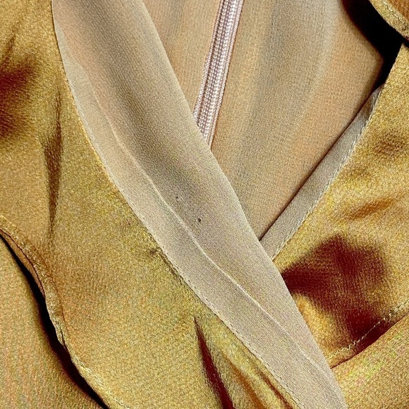 Lost + Wander Golden Yellow Dawn Satin Mini Dress Womens US S - Picture 7 of 10